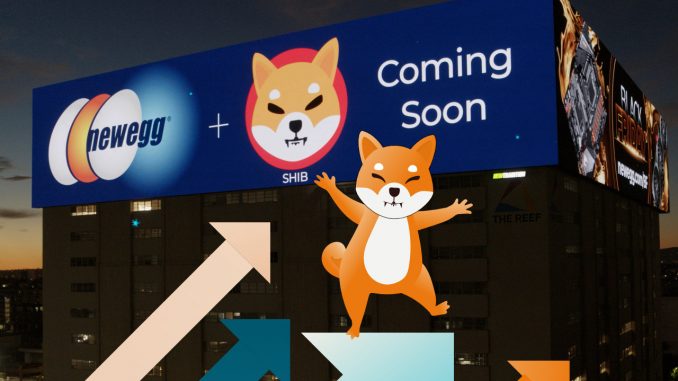 Retail Giant Newegg Unveils Shiba Inu Support on Massive Billboard — SHIB to Be Accepted for Payments in December