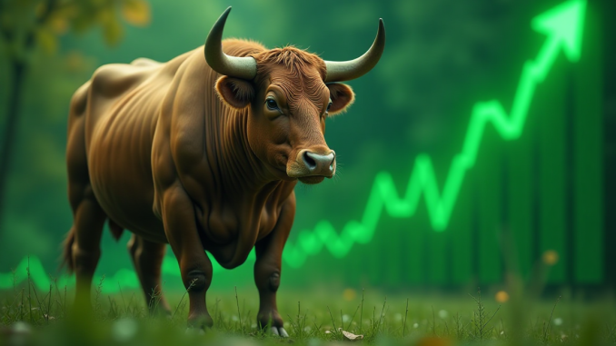 A Healthy Bull in green Environment