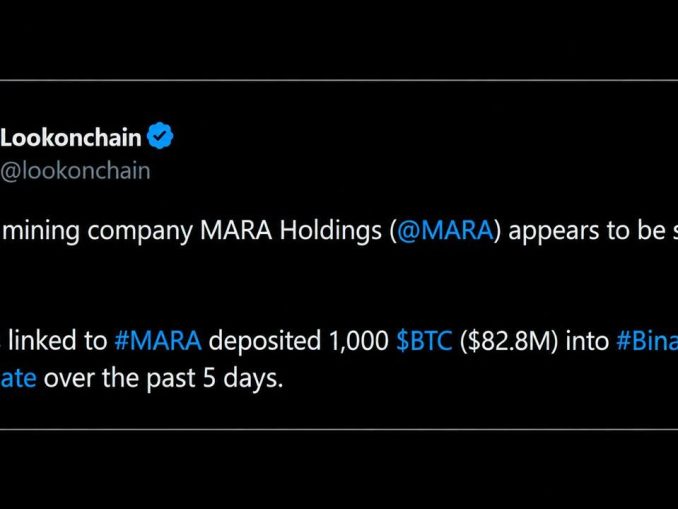 MARA Ships $83 Million in Bitcoin to Exchanges as Its Stock Sinks 45%